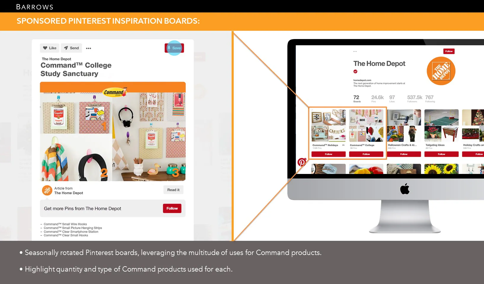 Sponsored Pinterest inspiration boards for Command decorating, organizing, and seasonal projects